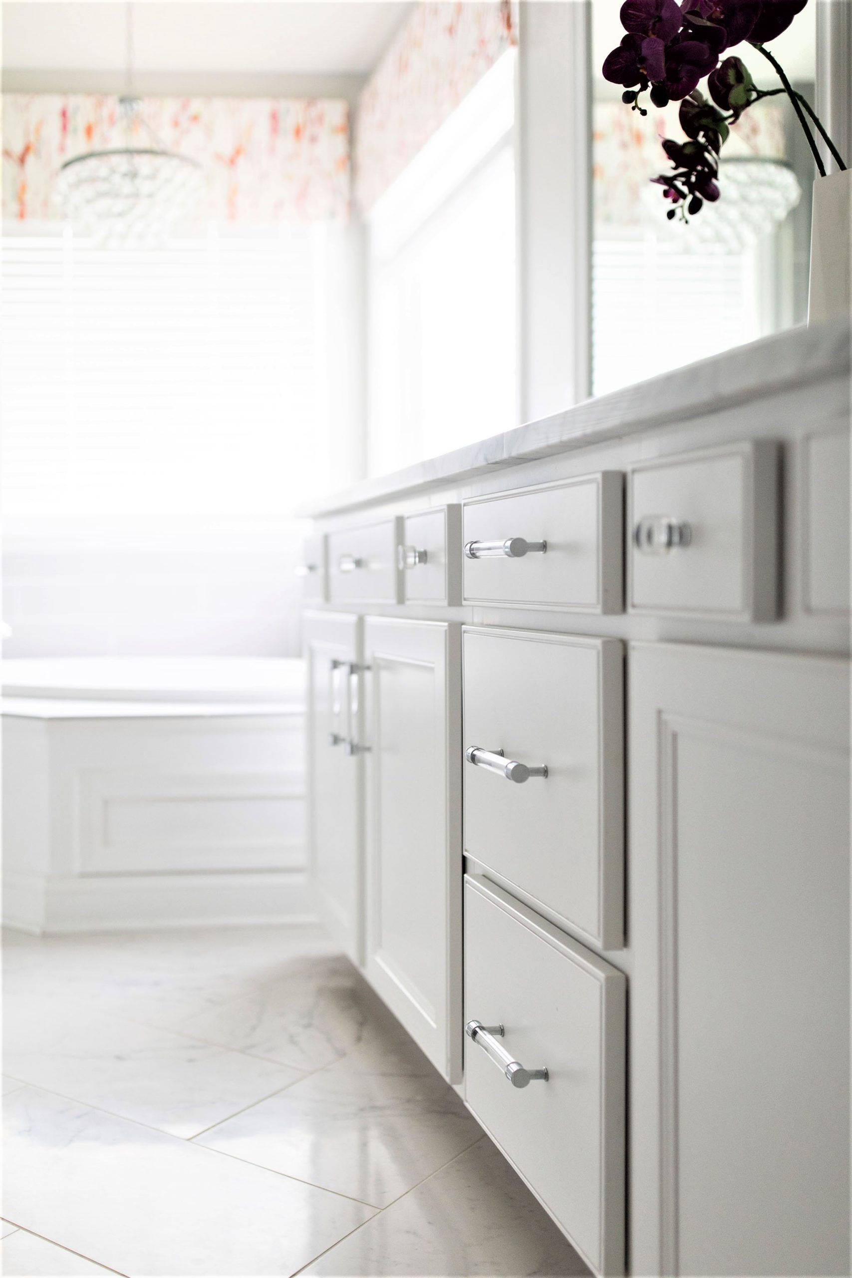 New hardware in a client's master bath
